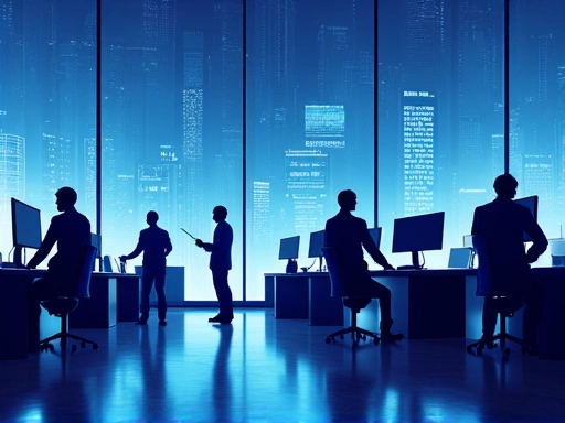 Equipo de expertos en casinos online trabajando en oficina moderna